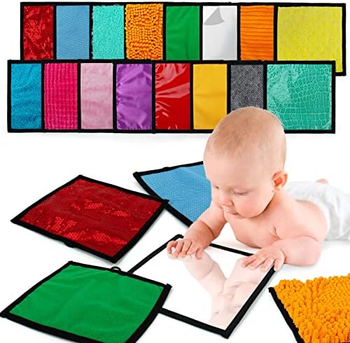 16 Set Sensory Mini Mats Assorted Textured Sensory Floor Tiles Sensory Wall by Inbeby