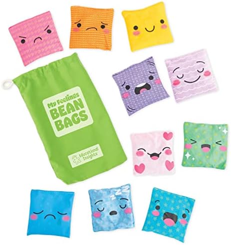 Educational Insights My Feelings Bean Bags - Social Emotional Learning Activities for Preschool, Toddler Sensory Toys & Therapy Games, Calm Down Corner Must Haves, Calming Toys for Kids Ages 3+ by EducationalInsights