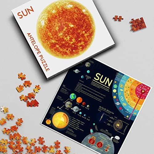 Antelope - 1000 Piece Puzzle for Adults, Space Sun Jigsaw Puzzles 1000 Pieces, Telescope Planet Close-up Round Puzzle, High Resolution, Matte Finish, No Dust Space Puzzle - Image 4