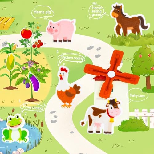Montessori Busy Book for Toddlers 1-3, 20-in-1 Quiet Book with Bonus Animal Finger Puppets, Sensory Travel Activity Book for Toddlers, Educational Toy for Fine Motor Skills & Early Learning - Image 5