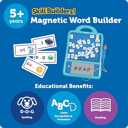 Learning Resources Skill Builders Magnetic Word Builder, Learn to Read, Phonetic Alphabet, Puzzle Board, ABC Kids Games, Sensory Board For Kids, Fine Motor Skills, Birthday Gift - Image 6