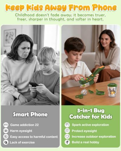 Bug Catcher for Kids,Kids Microscope,3-in-1 Insect Catching Kit for Kid - Image 2