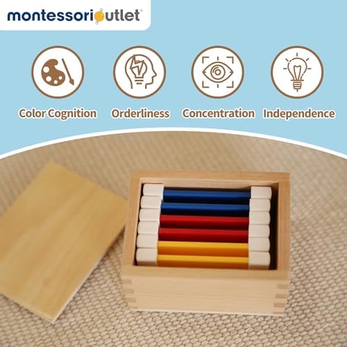 MONTESSORI OUTLET Color Tablets (1st Box) for 3-6 Years Montessori Education at School and Home - Image 2