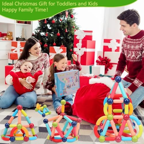 COUOMOXA Magnetic Building Blocks STEM for Toddlers: 74pcs Montessori Magnet Toys for 3 4 5 6 7 8+ Years Old Kids - Sensory Toys for Preschool Gifts-Starter Set - Birthday Gift for Boys Girls - Image 6