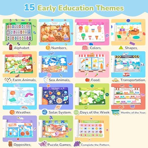 JoyCat Preschool Busy Book for Toddlers Ages 3-5, English and Spanish - Image 3