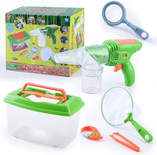PLAY Bug Catcher Kit,Outdoor Toys for Kids Ages 4-8 8-12,Bug Catcher Vacuum with Critter Habitat Case,Butterfly net,Magnifying Glass,Toddler Outside Toys for 3 4 5 6 7 8+ Year Old Boys Birthday Gift by PLAY
