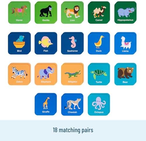 Wildkin Memory Matching Game – 18 Educational Pairs for Toddlers & Preschool - Animals - Image 3