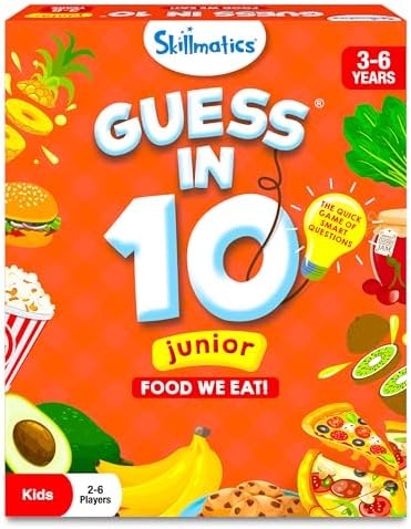 Skillmatics Guess in 10 Junior – Food We Eat, Card Game, Gift for Kids by Skillmatics