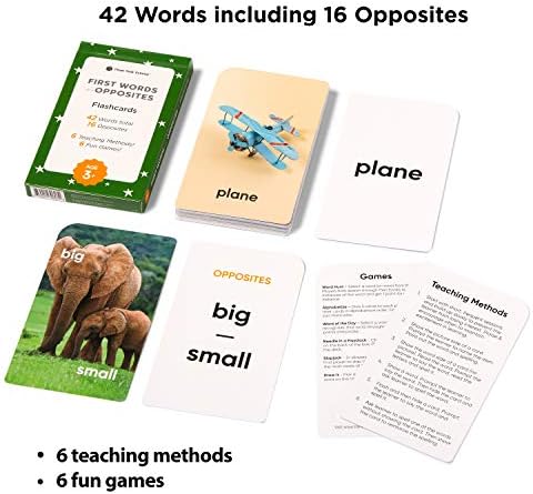Award-Winning First Words & Opposites Flash Cards for Kids Ages 3-8 – 36 Durable Cards with Real Pictures – Preschool, Kindergarten & Early Elementary Learning - Image 3