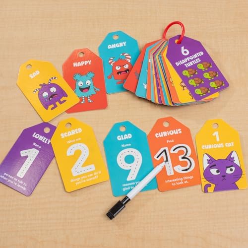 Open The Joy 123 Number & Emotion Flash Cards – Kids Math SEL Learning - Image 5