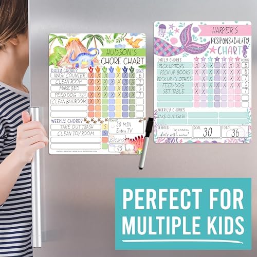 Magnetic Chore Chart for Kids Dry Erase Reward Chart for Home and Classroom - Image 3