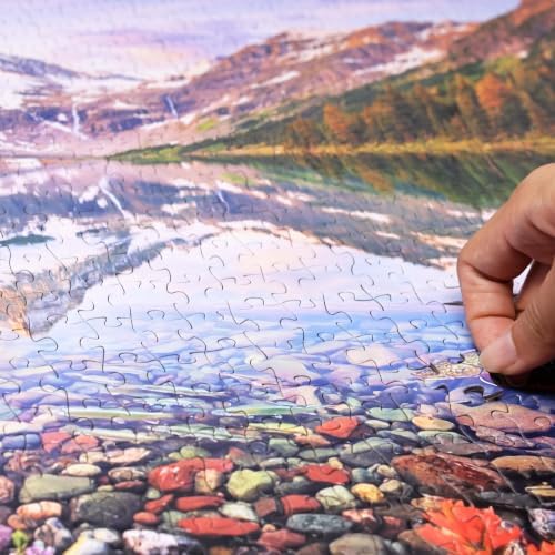 Think2Master Glacier Lake Reflections 1000 Pieces Large Format Jigsaw Puzzle: 13+, Teens, Adults & Families. Rocky Mountains Alpine Lake. Great Gift for Nature, Hiking, Camping. Size: 26.8” X 18.9” - Image 2