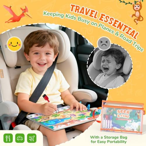 JoyCat Seek & Find Game Book - Animal Preschool Learning Activity - Image 3