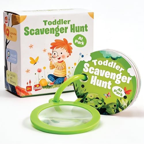 Scavenger Hunt Cards at the Park | Kids Outdoor Activity Cards Game with Magnifying Lens | Nature 2 Year Old Gifts for 2-3 Year Olds | Toddler Games for Boys & Girls - Image 6