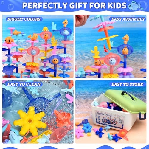 Doloowee 156Pcs Marine Coral Flower Garden Building Toys for Girls Age 3-8 - Image 2