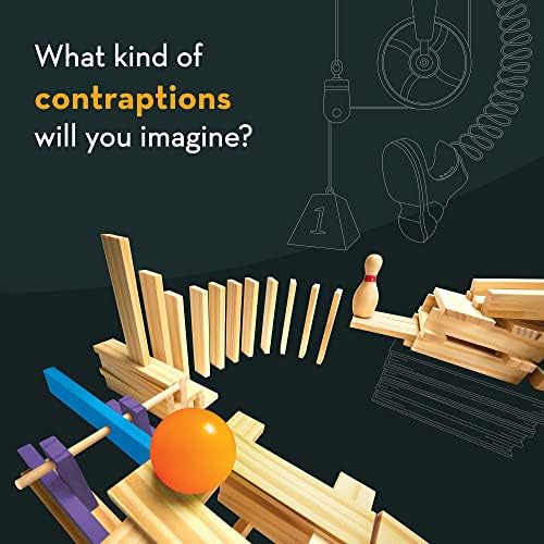 MindWare KEVA Contraptions Reactions Planks Building Toy - 178 KEVA Building Planks (191 Piece Set) - Free-Form Wood Building Set for Kids to Create Their Own Ball Maze – Ages 7 & Up - Image 6
