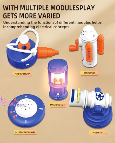 Science STEM Kits for Kids, Electronics Exploration Kit, 66 Pcs DIY Circuit Parts, Over 1200 Projects, STEM Educational Toy Gifts for Kids Boys Girls Ages 3 4 5 6 7 8 9 10 11 12, Color Project Manual - Image 6