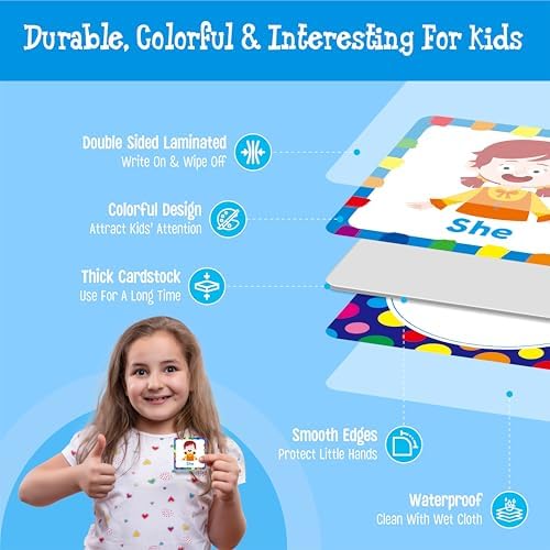 Hebayy Memory Matching Game, 72 PCS Grade K Sight Words Matching Cards for Kids, 36 Pairs Memory Cards, Educational Toy for Children to Learn Sight Words - Image 4