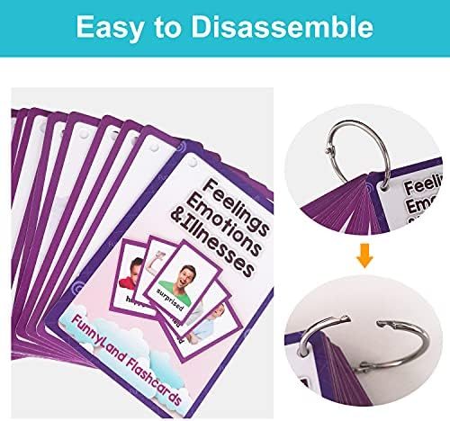 Lilias Feelings Emotions & Illness Flash Cards, Toddler Learning Toys, Preschool Learning Toys, Homeschool Supplies, Learning Supplies for Kindergarten, 4.3 X 3.14 Inch, 32 Cards in Set - Image 4