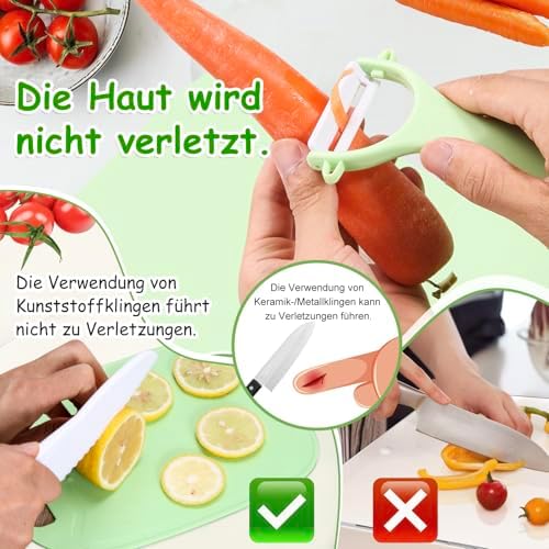 Goodche 8 Pieces Toddler Knife Set- Kids Cooking Sets Real - Image 3