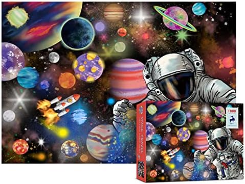 Antelope - 1000 Piece Puzzle for Adults, Space Travel Jigsaw Puzzle 1000 Pieces by Lynn Weilin, 29.5In x 20.5In, Thick, Sturdy Pieces, Planets in Space Jigsaw Puzzle by ANTELOPE