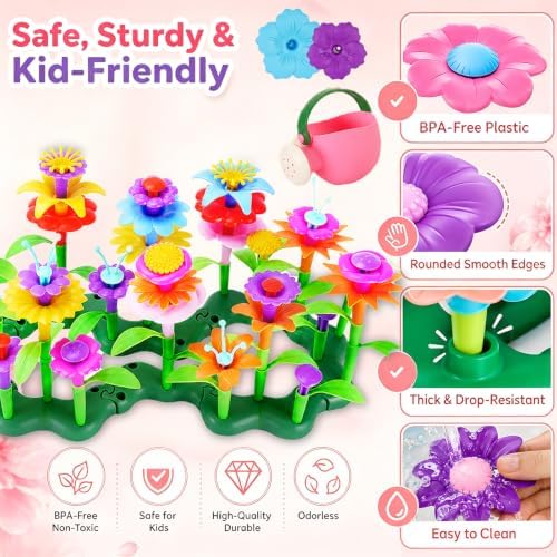 99pcs Flower Garden Building Toys Set - STEM Montessori Toys for Girls - Image 4