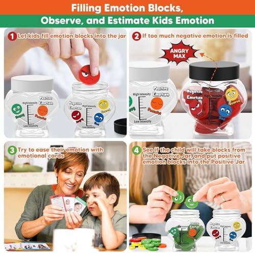 Garybank Emotion Jar for Gauging Kids' Emotions, Emotional Regulation Tool - Image 4