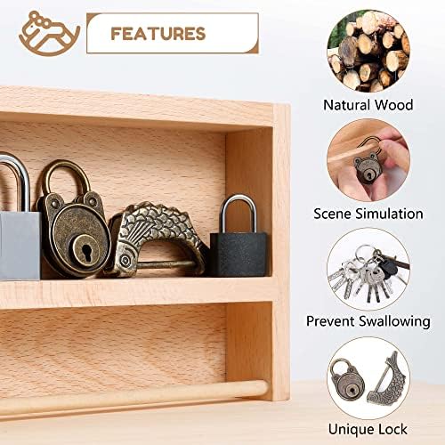 Woodtoe Montessori Lock and Key Toy Set, Wooden Learning Toy for Kids 3‑6 - Image 5