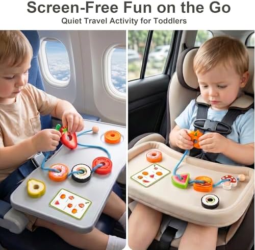 Wooden Caterpillar Lacing Toy, Fine Motor Skills Preschool Gift - Image 2