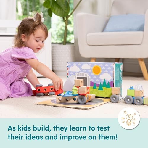 Melissa & Doug Blockables Vehicles Connectable Wooden Blocks - Image 4