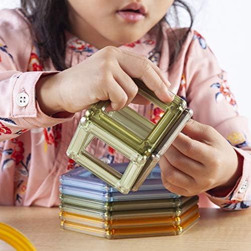 Guidecraft PowerClix Frames Natural - 74 Piece Set: Magnetic Construction Building Kit for Creative Open-Ended Play, STEM Learning & Educational Toys for Children - Image 6