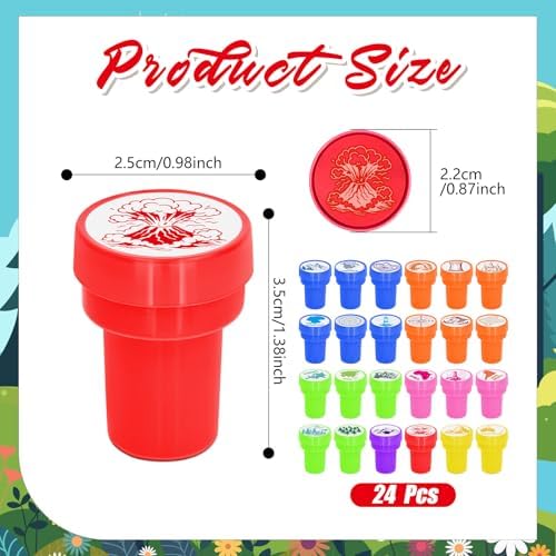 Cinrobiye 24 Pcs Geography Adventure Stampers Party Favor Set, Cute World Map Stamps for Kids Birthday Party, Classroom Rewards, Educational Learning Toys, Goody Bag Fillers, Themed Party Supplies - Image 2