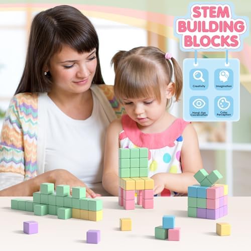 Apluses 32pcs Magnetic Blocks Building Cubes for Kids, Classroom Must Haves Creative Learning Kids Gifts, Preschool Montessori Sensory Autism Magnet Toys for Boys and Girls Ages 3 4 5 6 - Image 5