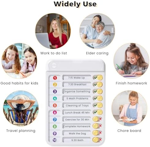 2 Pack Chores Chart for Kids Multiple Kids to Do List Board with Sliders - Image 5
