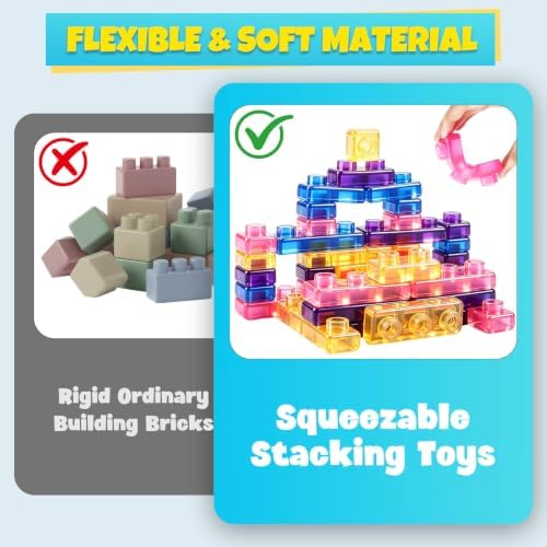 JONEG Squishy Building Blocks Sensory Toys for 3 4 5 Year Old Kids - Image 3