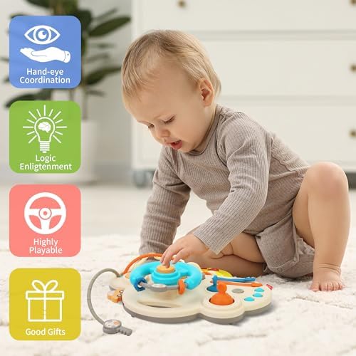 Caterbe Steering Wheel for Toddlers Toys, Baby Montessori Toy for Educational Gift - Image 5