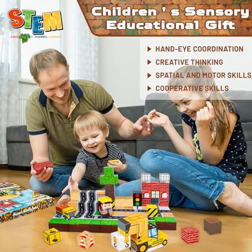 ToyUnited Magnetic Blocks - 100PCS Magnetic Building Blocks Magnet Cubes Stacking Construction Set, STEM Montessori Sensory Toys for Kids Boys Girls Ages 3-5 6-8 Holiday Birthday Gifts - Image 6