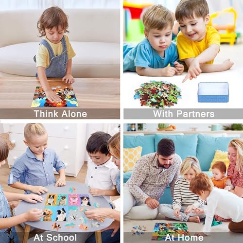 LELEMON Puzzles for Kids Ages 4-6,4-Pack Dogs Fire Fighting Garbage Truck Farm 60 Piece Puzzles for Kids Ages 4-8 in a Metal Box,Educational Jigsaw Puzzles Puzzle Games Puzzle Toys for Girls and Boys - Image 4