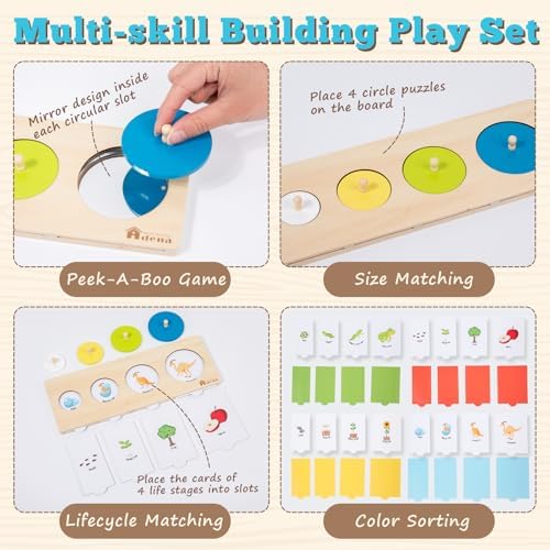 Adena Montessori Jumbo Knob Dino Puzzle, 4pcs, 1-3y - Image 6