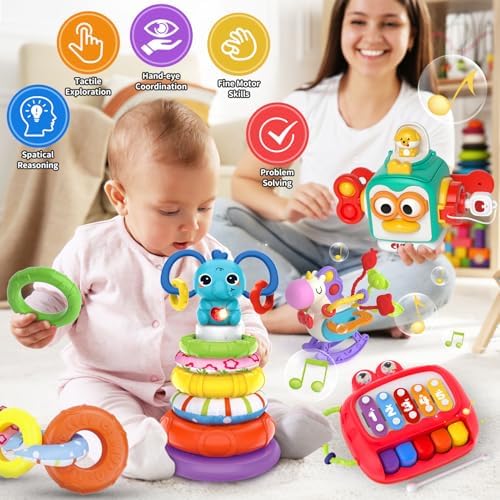 usrela 4 in 1 Baby Toys for 12 18 Month, Toy for Baby Birthday Gift for 1 2 - Image 2