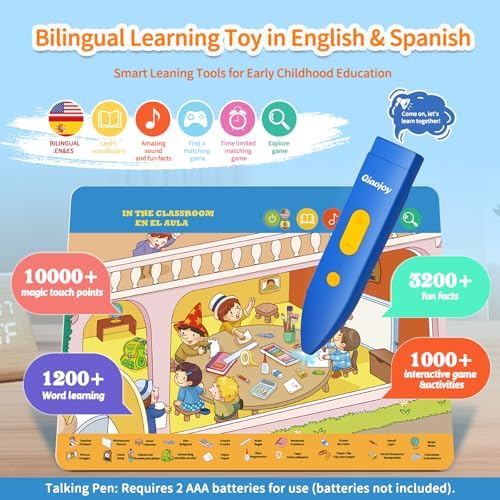 Interactive Search and Find Activity Books for Kids Ages 3-5, Toddler Travel Games Toys for Car Airplane, Road Trip Activities for Kids 4-8, Educational Preschool Learning Toys Gift with a Talking Pen - Image 2