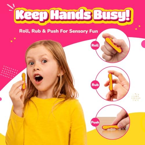 Sensory Fidget Toys for Kids, 6 Pack Quiet Textured Fidgets - Image 2