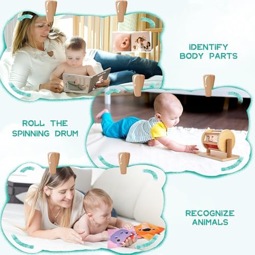 WOODMAM Montessori Toys for Babies 0-6 Months, 9 in 1 Educational Play Kit - Image 5