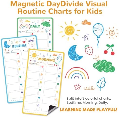 JJPRO Magnetic Bedtime/Morning/Daily Routine Chart for Kids with Reward Jar-Morning Routine Chart,Daily Checklist Reward Chart for Toddlers,Reward Jar for Kids,Cute Visual Schedule Board for Home - Image 2