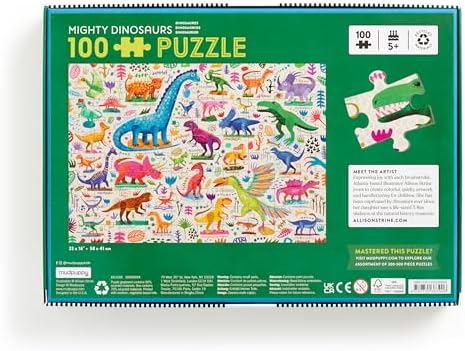 Mudpuppy - Mighty Dinosaurs 100 Piece Jigsaw Puzzle for Kids - Image 2