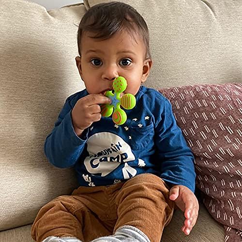 HABA Silicone Teethers for Babies 6-18 Months - Star Design Silicone Teether Ring and Grasping Toy for Safe Sensory Development - Dishwasher Safe Baby Essentials - Image 3