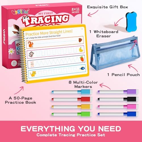 Preschool Learning Activities, Tracing Books for Kids Ages 3-5, Toddler Handwriting Practice Busy Book, ABC Alphabet Letter Number Tracing, Pre-K Kindergarten Workbook Activity Book for 3 4 5 Year Old - Image 2