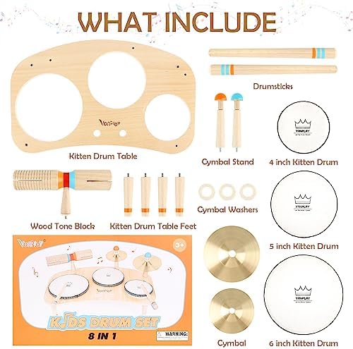 Vanplay Kids Drum Set - Preschool Learning for Toddler Boy Girl Age 3 4 5 6 - Image 4