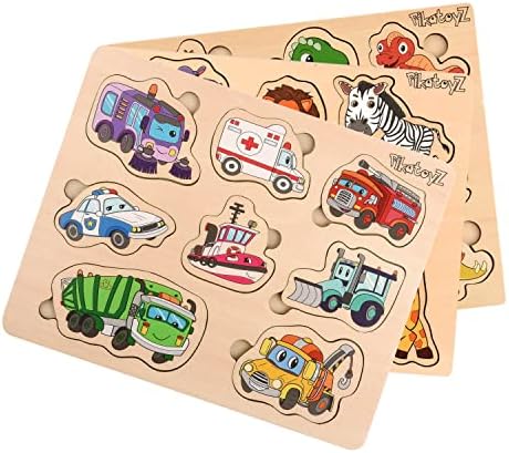 Pikatoyz® Wooden Puzzles for Toddlers 1-3 – Montessori Educational and Learning Toys – Wooden Baby Puzzle for Kids 1 Year and Up – Developmental Toys – Baby Puzzles for Early Learning - Image 6