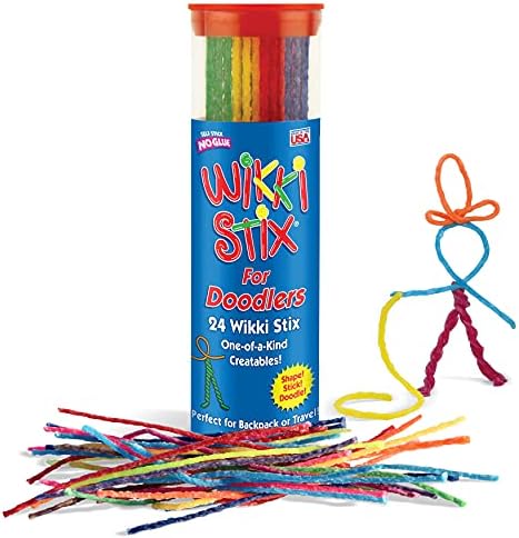Wikki Stix Doodler Travel Toy for Kids – 24 Reusable Wax Sticks for Sensory Play, Screen-Free Airplane & Road Trip Activity, Mess-Free Fidget Craft for Ages 3+ Made in USA - Image 2
